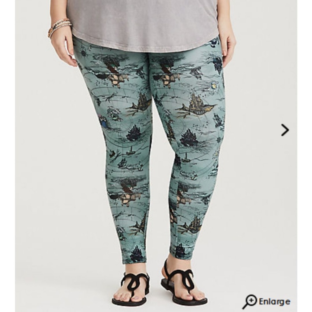 Torrid Disney Ariel Vintage Map Leggings